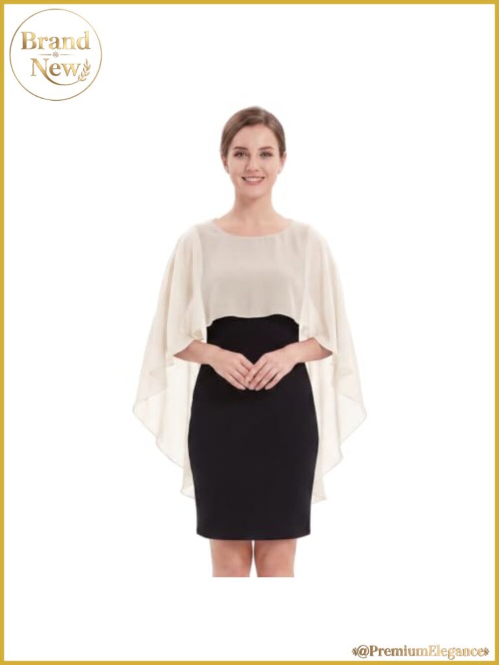 Chiffon Capelet Shawl Wrap for Evening Dress Wedding Cover Up